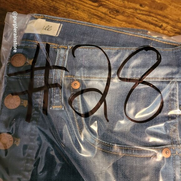 Madewell Jeans 30 Skinny Button Fly 10" High Rise Medium Dark Tummy Control - Picture 11 of 11